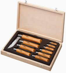 Opinel Tradition Carbon (C) zsebkés gyűjtemény, bükk, fa dobozban (O-183102)