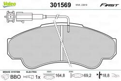 VALEO Set placute frana VALEO 301569 (301569)
