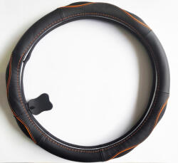  Valódi bőr kormányvédő SPORT KV-5057A - BLACK ORANGE (AL-KV-5057A_-_BLACK_ORANGE)