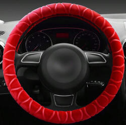  Piros plüss kormányvédő, 38 cm KV-HL2185R (AL-2185R)