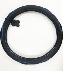  Valódi bőr kormányvédő SPORT KV-5057A - BLACK BLUE (AL-KV-5057BL)