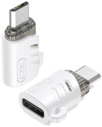 XO NB256H USB-C - microUSB adapter - fehér