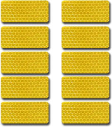 10DB-os Fényvisszaverő csík sárga A36039 30cm x 5cm (AL-4601Y)