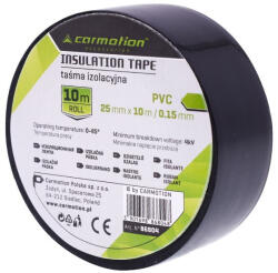  Szigetelőszalag PVC 0, 15mm x 25mm x 10m, fekete, 1 db (AL-86804)