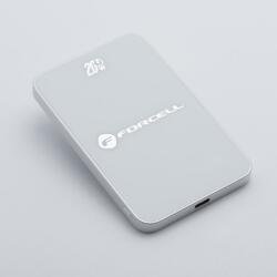 Forcell F-ENERGY F5K8 Super Slim powerbank kompatibilis MagSafe PD3.0 QC4.0 15W 5000 mAh fehér