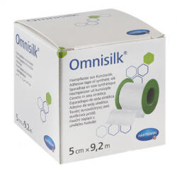 HARTMANN Plasture hipoalergen pe suport de matase cu margini zimtate, 2.5cmx9.2m, Omnisilk