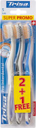 Trisa Pachet Periute de dinti Pro Interdental Promo Soft 2+1 Gratuit, 3 periute, Trisa