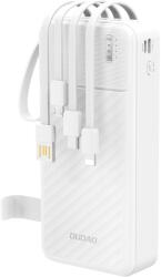 Dudao K11 Pro 20000mAh Powerbank beépített kábelekkel - Fehér színű