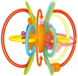Hola Toys Силиконова гризалка Hola - Цветни рингове с мъниста (H1106B)