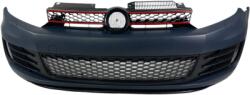  Предна броня за vw golf 6 с решетка и халогени - gti дизайн груднирана