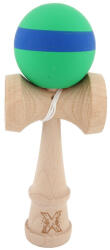Flippy Kendama X Originala, Profesionala, Flippy, 18 cm, din Lemn, Rubber Grip, Verde Albastru (teo-162898)