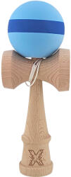 Flippy Kendama X Originala, Profesionala, Flippy, 18 cm din Lemn, Model cu Dunga, Bleu Albastru (teo-162892)