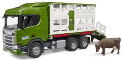 BRUDER Превозвач на животни Scania с фигура на крава (03548)