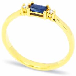 White & Black Germain zafír gyűrű két gyémánttal - arany (AU12588)