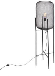 QAZQA Modern fekete állólámpa - Bliss Mesh (98917)