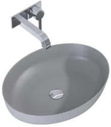 AREZZO design pultra ültethető mosdó RIKA 52x40 matt ezüstszürke (145003)