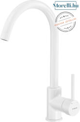 Deante DEANTE-BEU-W62M MILIN Fehér Színű Konyhai Csaptelep Egykaros, Keverő Forgatható Kifolyós (BEU-W62M)