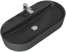 AREZZO design pultra ültethető mosdó BABETTE 82X41 matt antracit (145108)