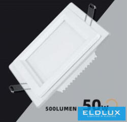 ELDLUX Négyzet alakú süllyesztett LED panel 6w 500lm CCT/kap. 120° IP20 Fehér 100x100mm kivágás: 75x75mm (P75E-Q3C)