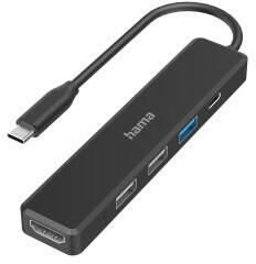 Hama Docking Station HAMA USB-C hub, multi-port, 5 ports, 3x USB-A, USB-C, HDMI (HM200117)