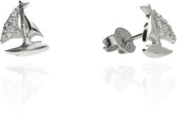 Fine Silver AG124054 - Ezüst beszúrós fülbevaló stekker zárral (AG124054)