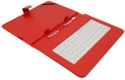 Airen AiTab bőr tok 4 USB billentyűzettel 10" RED (CZ/SK/DE/UK/US. . . elrendezés) (Leather Case 4 10R)