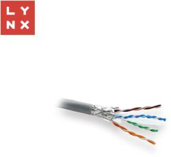 LYNX CS LYNX FTP kábel, Cat6, PVC (Eca), teljesen hegesztett, belső, szürke, tekercs 305m (LX-SLD-FTP6-PVC-GR)