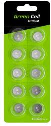 Green Cell Zöld cellás buborékcsomagolás 10x lítium akkumulátor CR1620 3V 70mAh gomb (XCR03)
