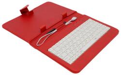 Airen AiTab bőr tok 1 USB billentyűzettel 7" VÖRÖS (CZ/SK/DE/UK/US. . . elrendezés) (Leather Case 1 7R)