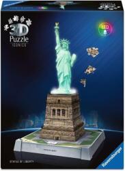Ravensburger 3D пъзел Ravensburger от 108 части - Статуята на Свободата със Светлини (12008027)