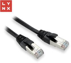 LYNX CS LYNX FTP patch kábel Cat5e PVC, CCA, 0, 1m, fekete (a csomag 10db-ot tartalmaz) (LX-FTP5E-0010-BLACK)