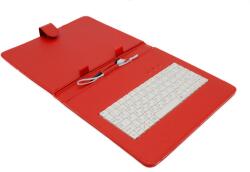Airen Husă din piele AIREN AiTab 3 cu tastatură USB 9.7" ROȘIE (layout CZ/SK/DE/UK/US. . ) (Leather Case 3 97R)