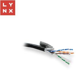 LYNX CS LYNX FTP kábel Cat6, PE (Fca), teljesen hegesztett, kültéri, fekete, tekercs 305m (LX-SLD-FTP6-PE-BK)