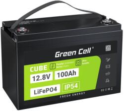 Green Cell CUBE LiFePO4 100Ah 12.8V 1280Wh lítium vas-foszfát akkumulátor fotovoltaikus, lakókocsikhoz, hajókhoz (LFPGC12V100AH)
