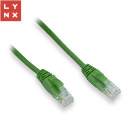 LYNX CS LYNX UTP patch kábel Cat5e, PVC, CCA, 0, 3m, zöld (10db csomagban) (LX-UTP5E-0030-GREEN)