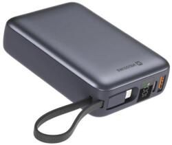 SWISSTEN POWER BANK 20000 mAh INTEGRÁLT USB-C ÉS LIGHTNING Kábellel SILVER SILVER SILVER (22013945)