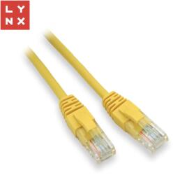 LYNX CS LYNX UTP patch kábel Cat5e, PVC, CCA, 2m, sárga (LX-UTP5E-020-YELLOW)