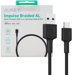 AUKEY CB-CD30 USB kábel 0, 9 M USB A USB C Fekete (CB-CD30)