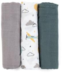 Petite&Mars Moussy scutece textile Grey Planes 68 x 68 cm 3 buc