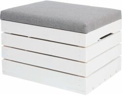  Fa tároló doboz, szürke, 40x50x35cm, fedéllel, tárolásra, modern kivitel (5902802910516-5902802910516)