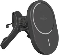 PURO autós tartó Qi2 töltővel, MagSafe kompatibilis - fekete