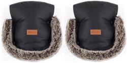 Petite&Mars Mănuși pentru cărucior PETITE&MARS FURRY Forever Black (AG0601)