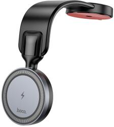 hoco. autós tartó vezeték nélküli töltéssel a középkonzolhoz, MagSafe kompatibilis 15W HW29 fekete metál szürke