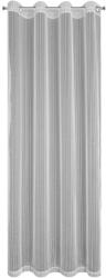 Eurofirany Noelia fényáteresztő függöny fényes cérnával átszőtt csíkos anyagból Ezüst 140x250 cm (419879)