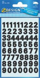 Avery Zweckform Matrica, számok, 0-9, AVERY ZWECKFORM, fekete, 120 matrica/csomag (AY3781)