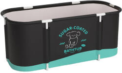 Aga Összecsukható hordozható kád, 120×60×50 cm, fekete (DS2825)