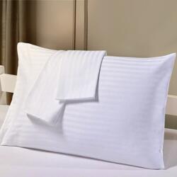 Gecor 4 db Damask Gecor párnahuzat készlet, 70x70 cm, pamut, GSM 135, csíkok 2 cm, fehér