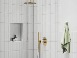 RAVAK Falba süllyesztett csaptelep, Ravak Espirit automatikus kétutas, Gold Brushed X070608 - zuhanykabin