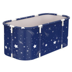 Aga összecsukható hordozható kád 120 × 60 × 50 cm, sötétkék (DS2822)