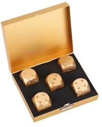 PRONETT XJ5360 Dobókocka készlet dobozban, aranyszín, 5 db